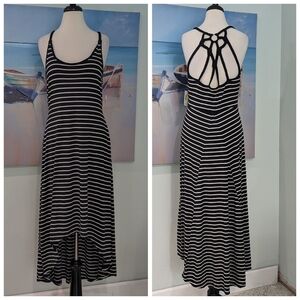 NWT striped high-low maxi dress
